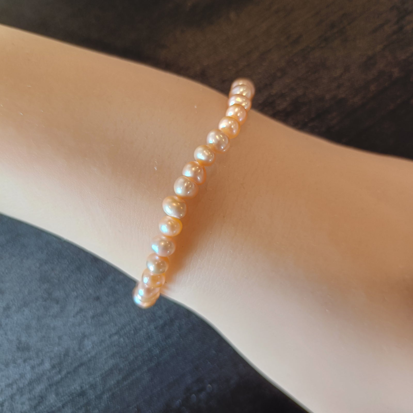 Pink Tiny Freshwater Pearl Bracelet, Dainty Real Pearl Jewelry