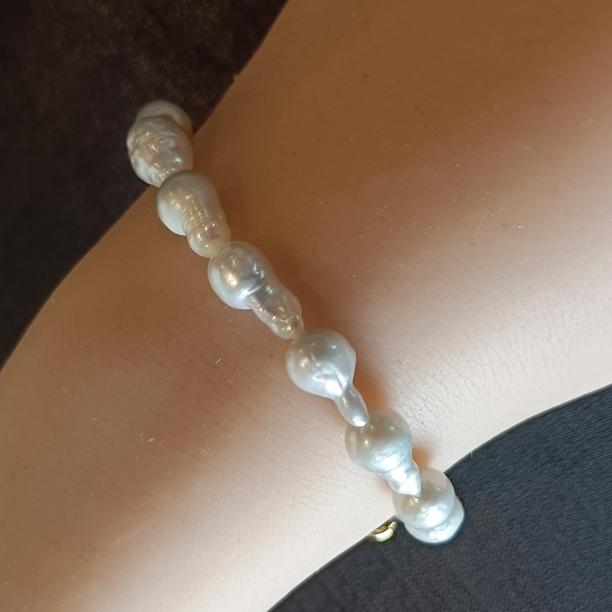 Baroque Pearl Bracelet, Natural Freshwater Pearl Jewelry