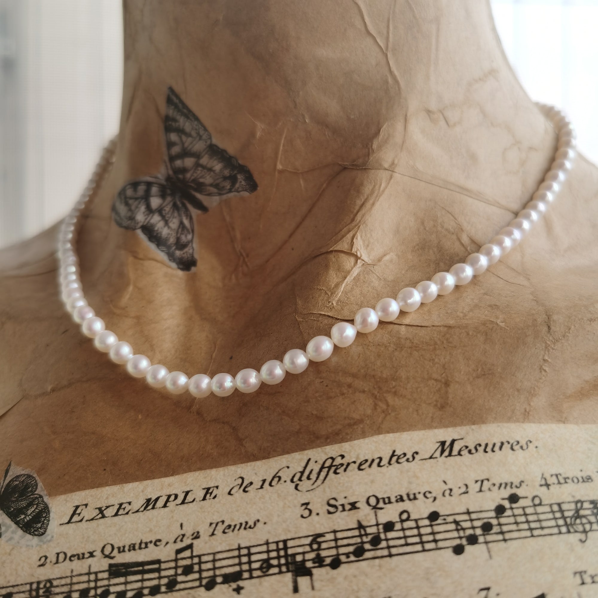 S925 Sterling silver freshwater pearl necklace adjustable