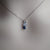 Classic Natural Sapphire Pendant Necklace with Cubic Zirconia