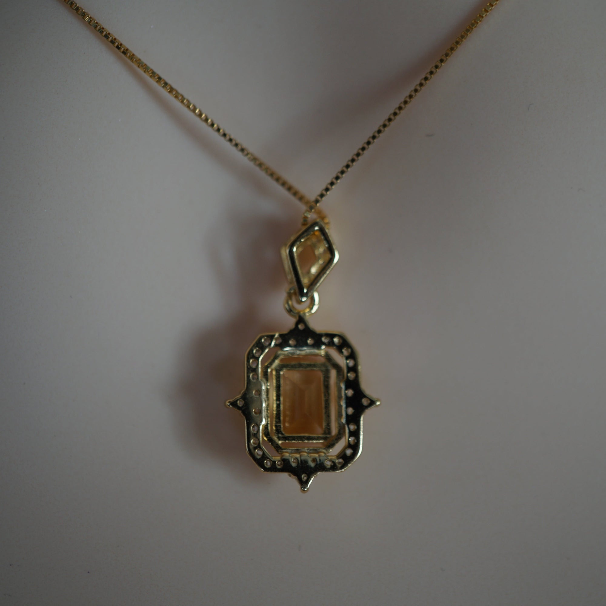 Classic Citrine Pendant Necklace in Sterling Silver