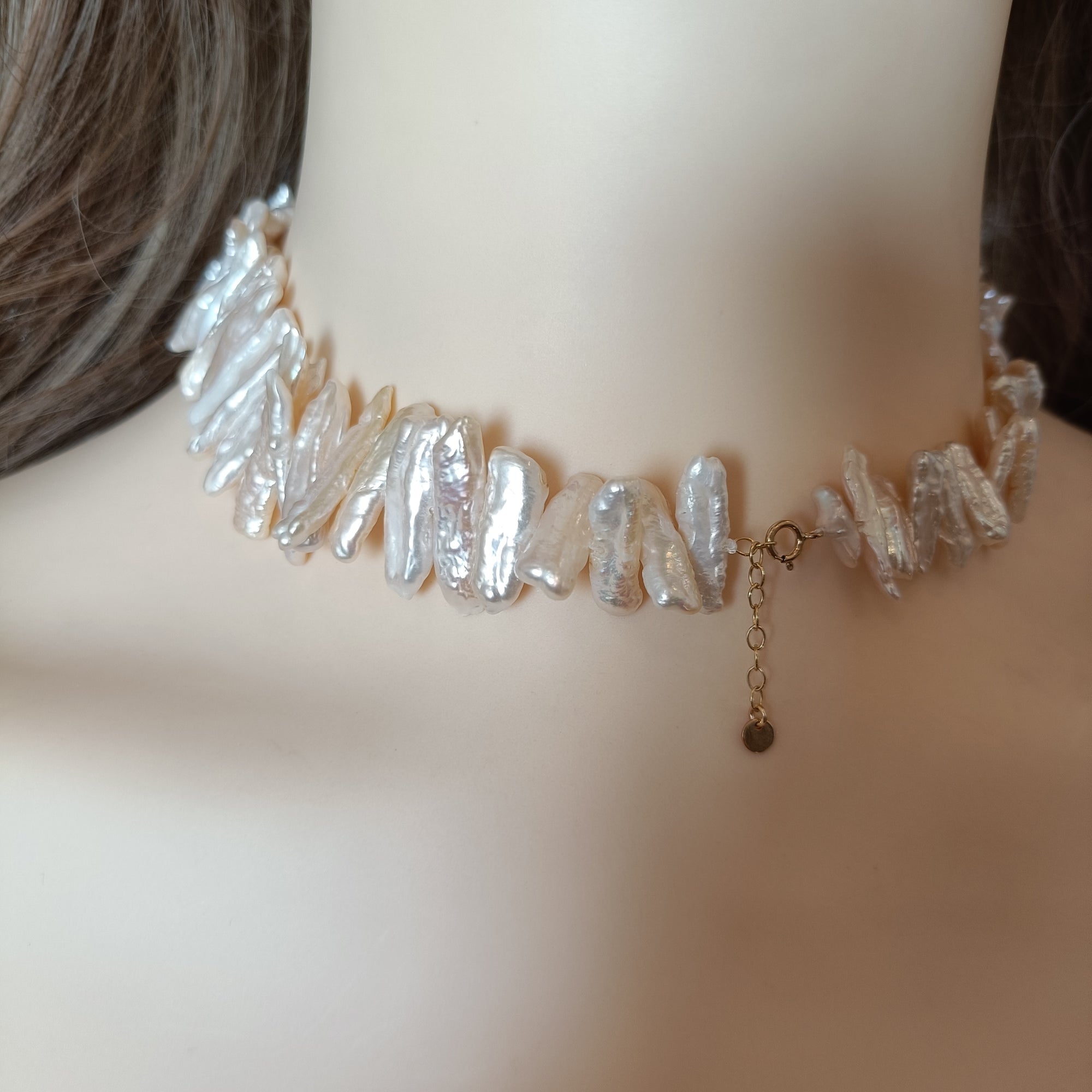 Biwa Baroque Pearl Necklace, Real Freshwater Pearls