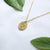 Customized oval tag necklace, engraved birth flower necklace