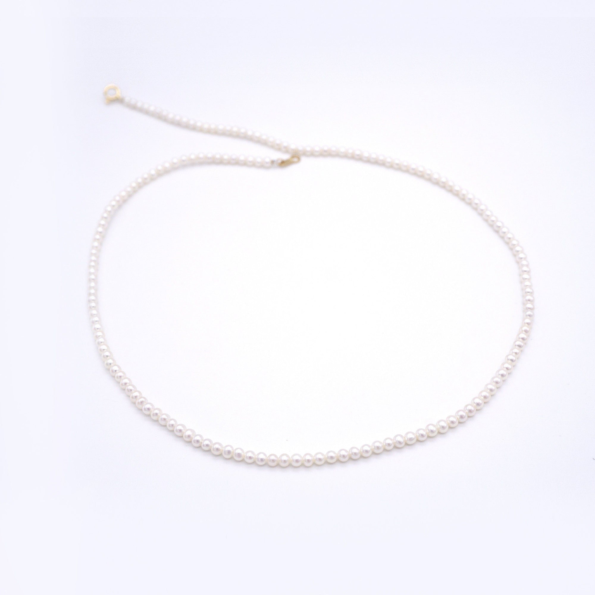 Dainty 18k Solid Gold Multi Pearl Necklace, Bridesmaid Gift, Bridesmaid Necklace Gift, Wedding Gift, Minimal Pearl Necklace, Gift For Her-Vsabel Jewellery