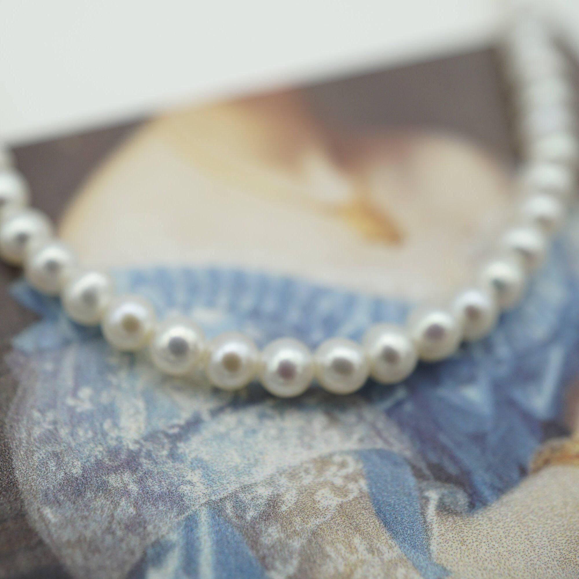 Dainty 18k Solid Gold Multi Pearl Necklace, Bridesmaid Gift, Bridesmaid Necklace Gift, Wedding Gift, Minimal Pearl Necklace, Gift For Her-Vsabel Jewellery