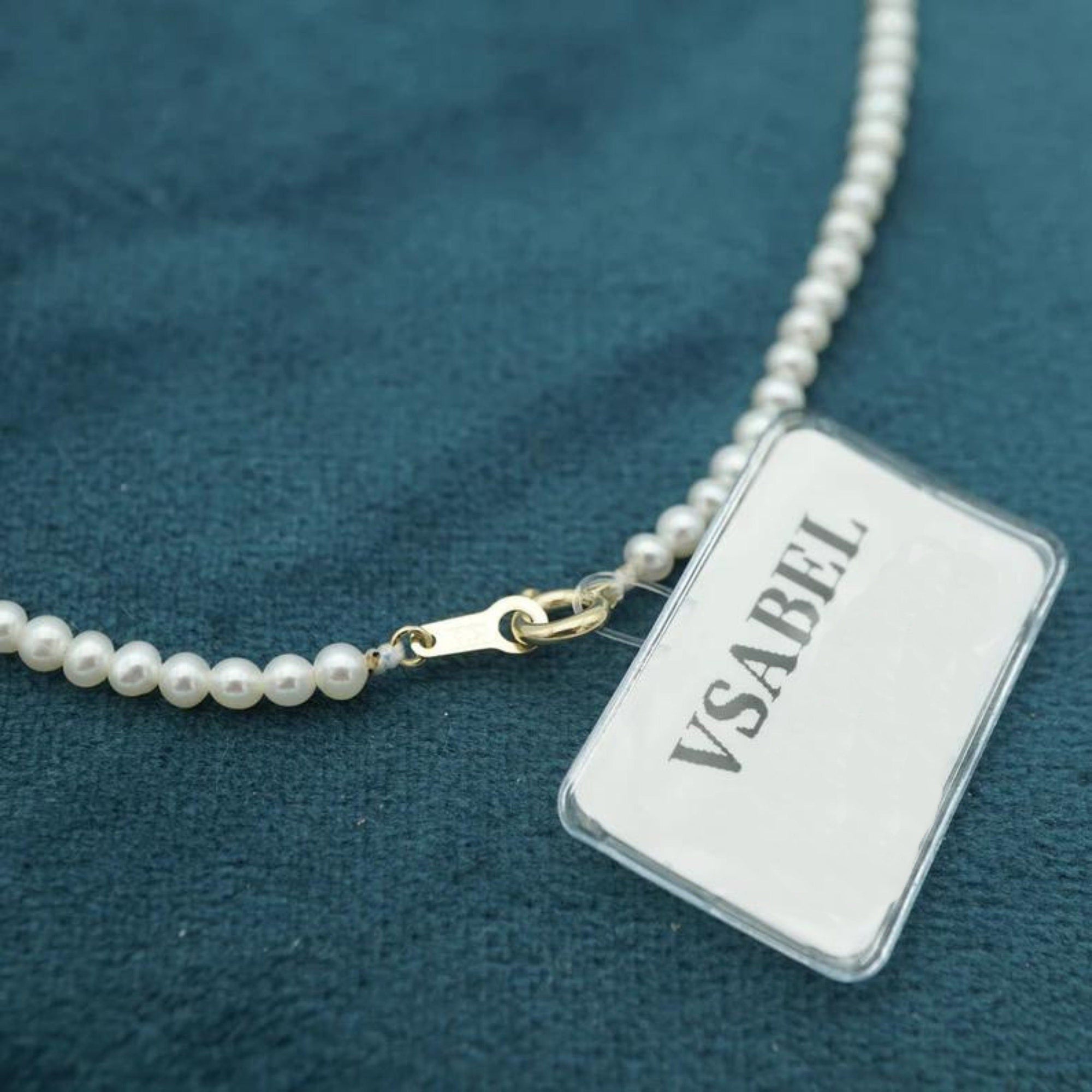 Dainty 18k Solid Gold Multi Pearl Necklace, Bridesmaid Gift, Bridesmaid Necklace Gift, Wedding Gift, Minimal Pearl Necklace, Gift For Her-Vsabel Jewellery