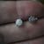 18k white gold round 5mm crystal opal earring studs-Vsabel Jewellery