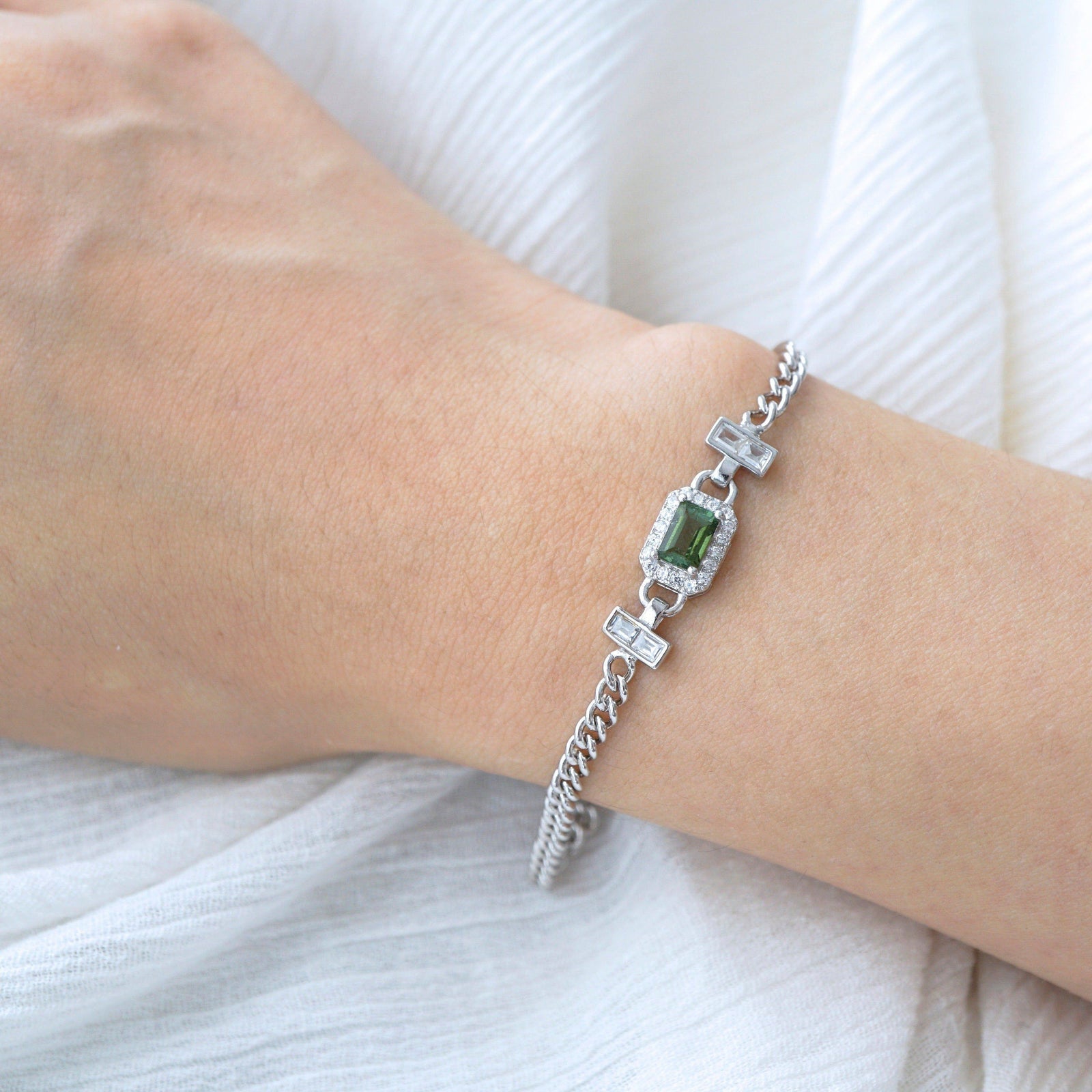 Dainty Diopside Bracelet