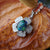 Flower Australian Opal Necklace Sterling Silver