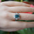 Natural australian opal ring flower style
