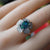 Natural australian opal ring flower style