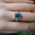 Natural australian opal ring flower style