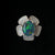 Natural australian opal ring flower style