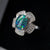 Natural australian opal ring flower style