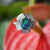 Natural australian opal ring flower style