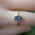 Halo Purple Australian Triplet Opal Ring