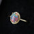 Halo Purple Australian Triplet Opal Ring