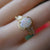 Australian Crystal Opal Ring in 18k Gold Plated Over 925 Sterling Silver