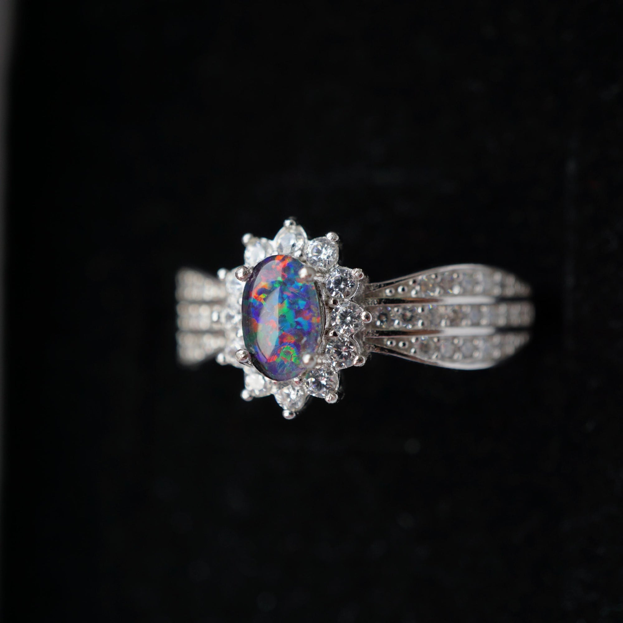 Beautiful Dainty Australian Opal Ring, Perfect Jewelry Gift