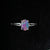 Purple australian triplet opal ring in 925 sterling silver