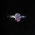 Purple australian triplet opal ring in 925 sterling silver