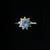 Dainty Flower Australian Opal Ring, Elegant Handmade Jewelry