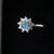 Dainty Flower Australian Opal Ring, Elegant Handmade Jewelry