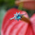 Dainty Flower Australian Opal Ring, Elegant Handmade Jewelry