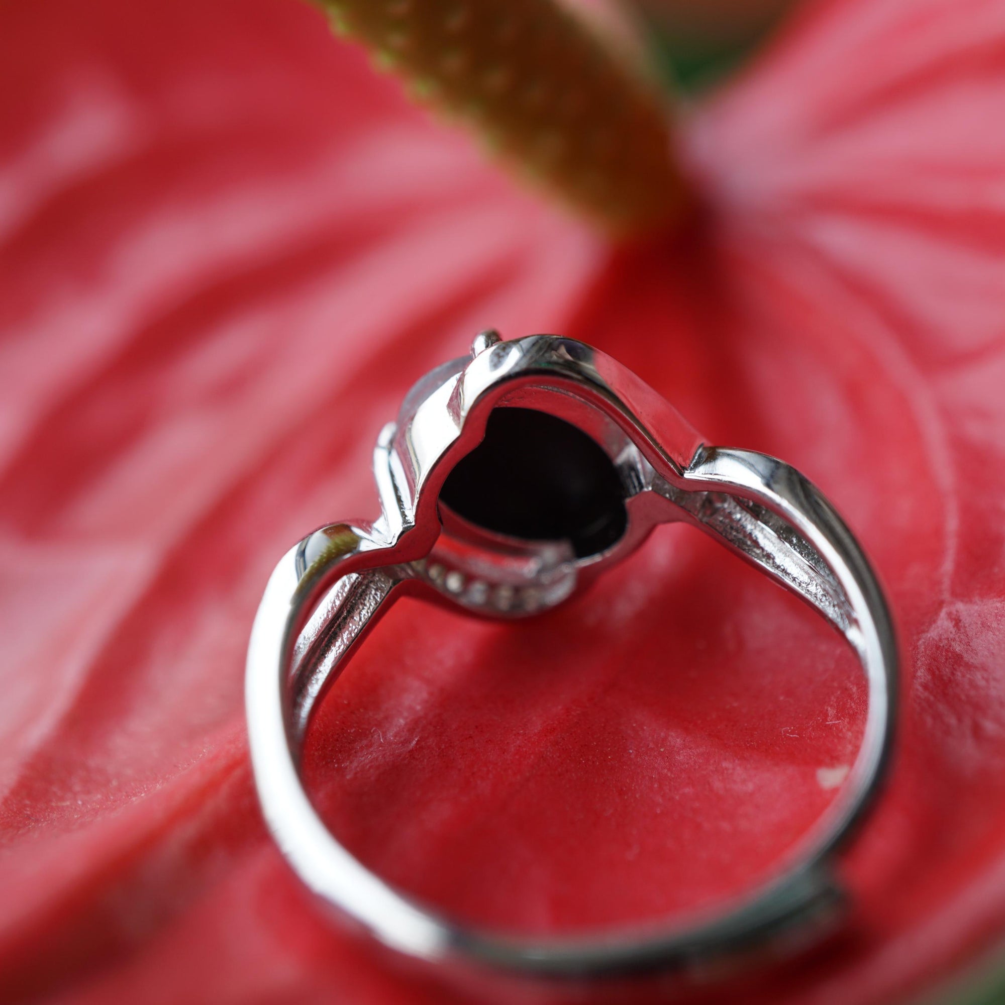 Natural Twisted Australian Opal Ring - Unique Handmade Jewelry