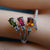 Triple Stone Tourmaline Ring, Dainty Gemstone Stacking Jewelry
