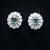 Blue Sapphire Halo Stud Earrings in Sterling Silver