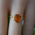 Big Pear Citrine Ring, Bold Yellow Gemstone Statement Jewelry