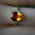 Big Pear Citrine Ring, Bold Yellow Gemstone Statement Jewelry