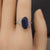 Purple Black Opal Ring In 925 Sterling Silver