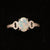 Classic Australian Black Opal Ring In 925 Sterling Silver With Cubic Zirconias
