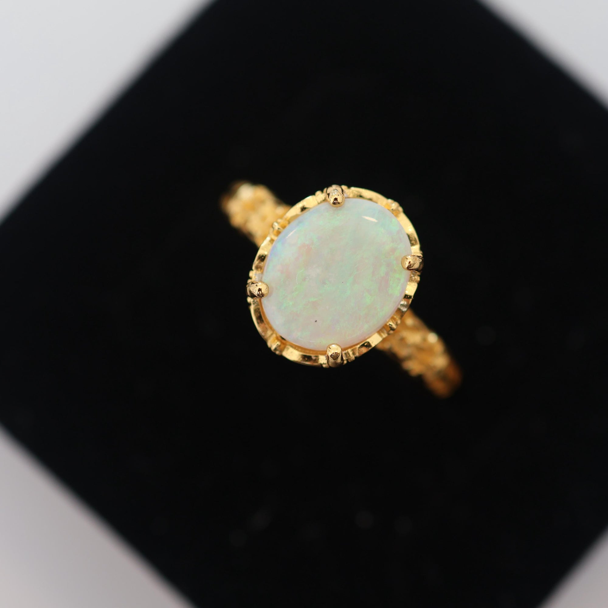 Green Australian Opal Ring