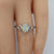 Classic Australian Black Opal Ring In 925 Sterling Silver With Cubic Zirconias