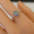 Minimalist Australian Black Opal Ring In 925 Sterling Silver
