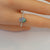 Minimalist Australian Black Opal Ring In 925 Sterling Silver