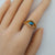 Blue Ocean Australian Black Opal Ring In 925 Sterling Silver With Cubic Zirconias