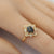 Rainbow River Australian Black Opal Ring 925 Sterling Silver With Cubic Zirconias