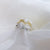 Real australian white opal ring, gold, size US 7
