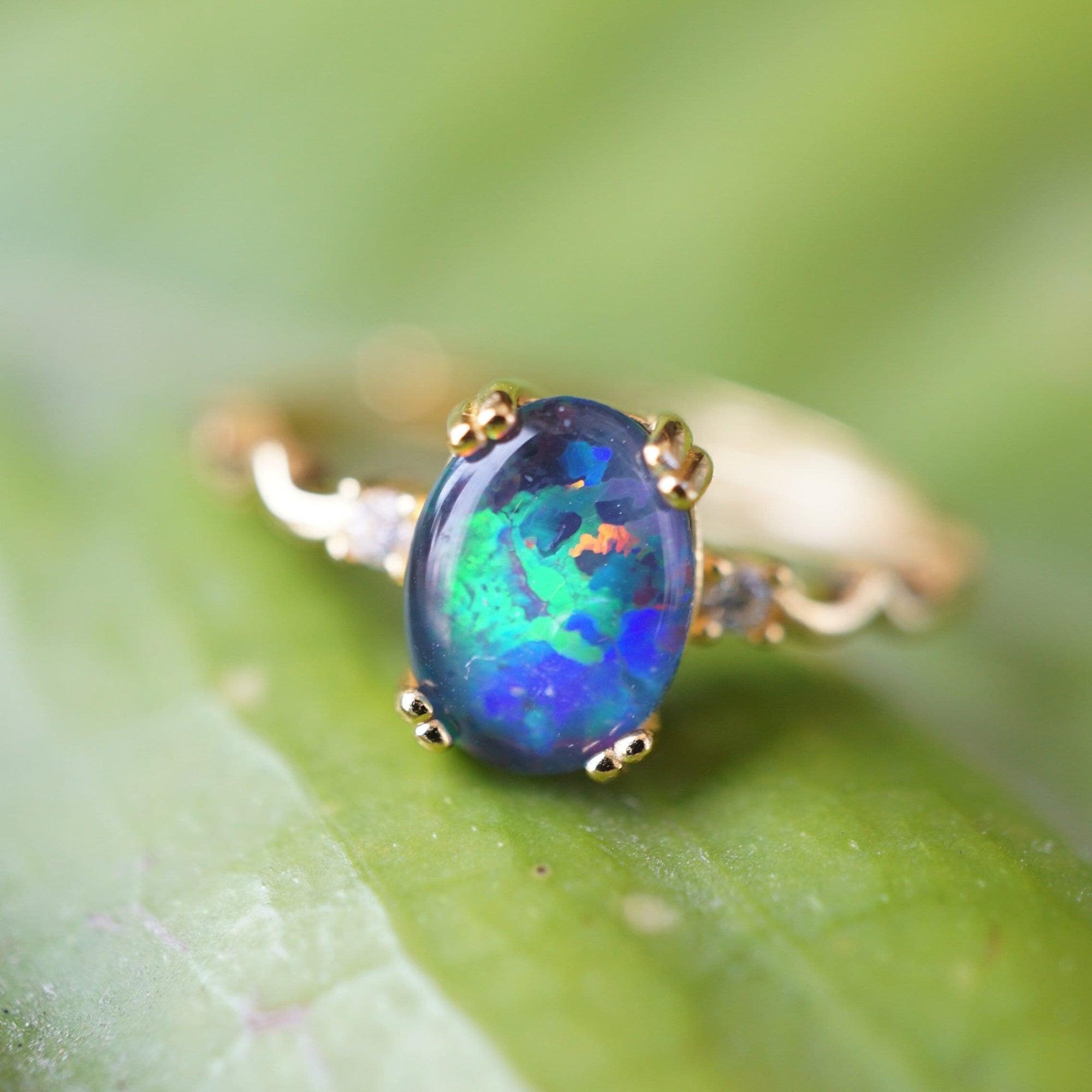 Galaxy australian triplet opal ring