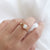 Real australian white opal ring, gold, size US 7