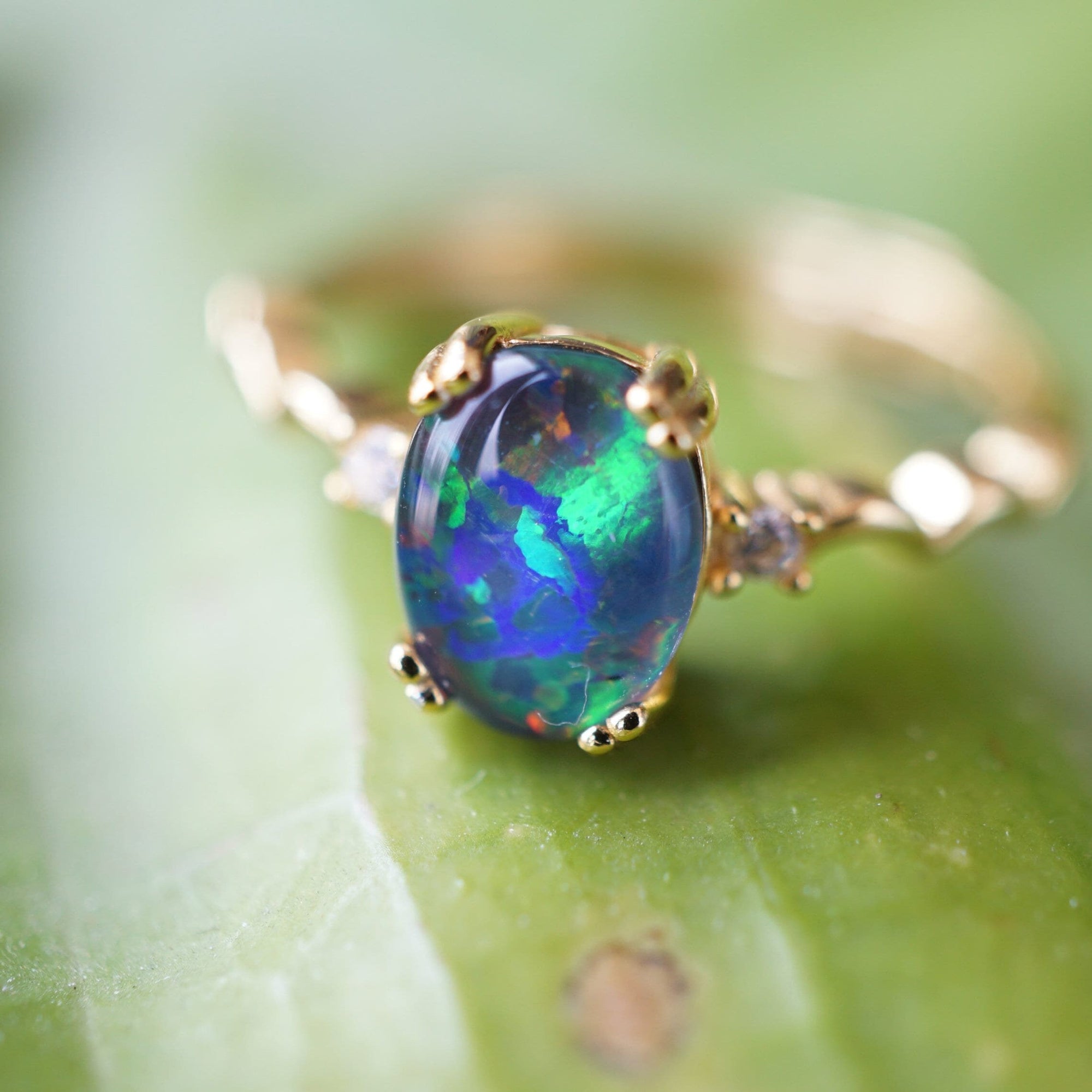 Galaxy australian triplet opal ring