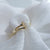Real australian white opal ring, gold, size US 7