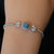 Victorian Style Natural Australian Black Opal Bracelet