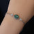 Galaxy Green Natural Australian Black Opal Bracelet