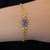 Blue Ocean Natural Australian Black Opal Bracelet