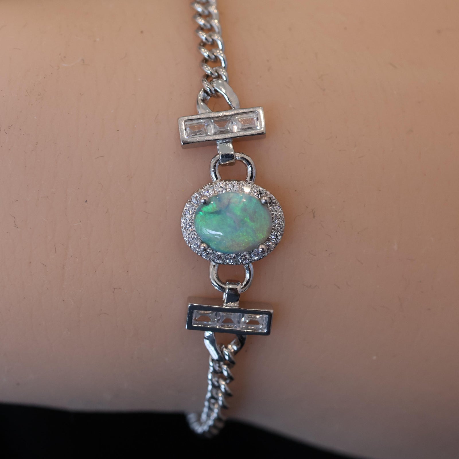 Green Ocean Australian Crystal Opal Bracelet